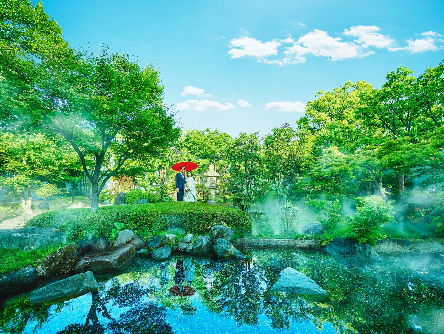 寛ぎのひと時へ誘う日本庭園