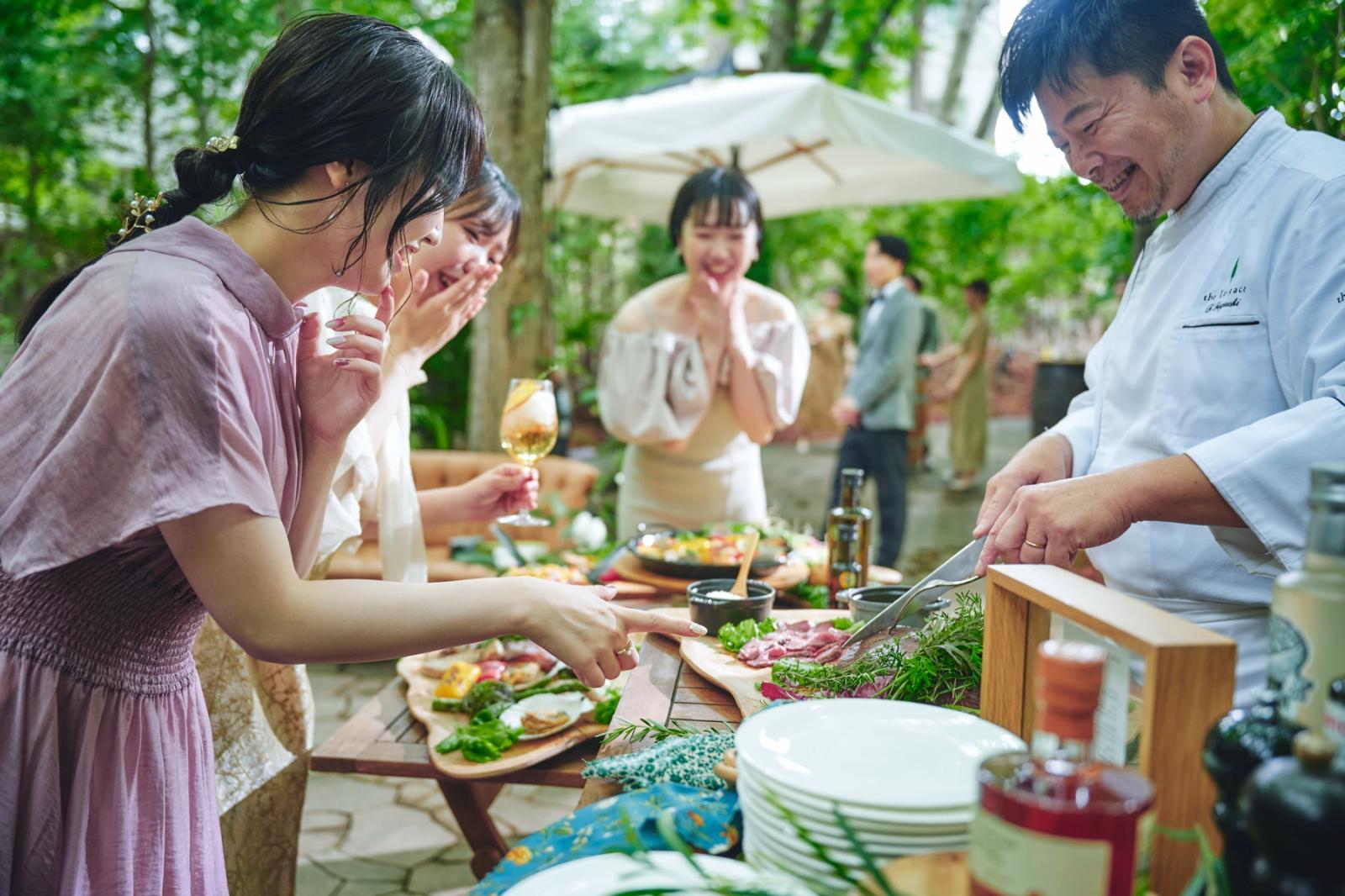 旬の食材をふんだんに使用した贅沢なガーデンBBQ♪