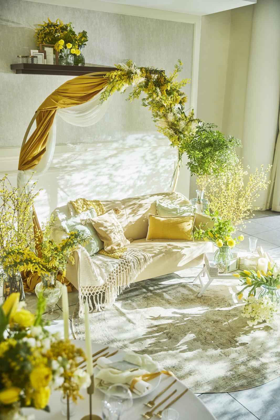 フォトブースを設けてゲストと思い出の写真を残しても素敵