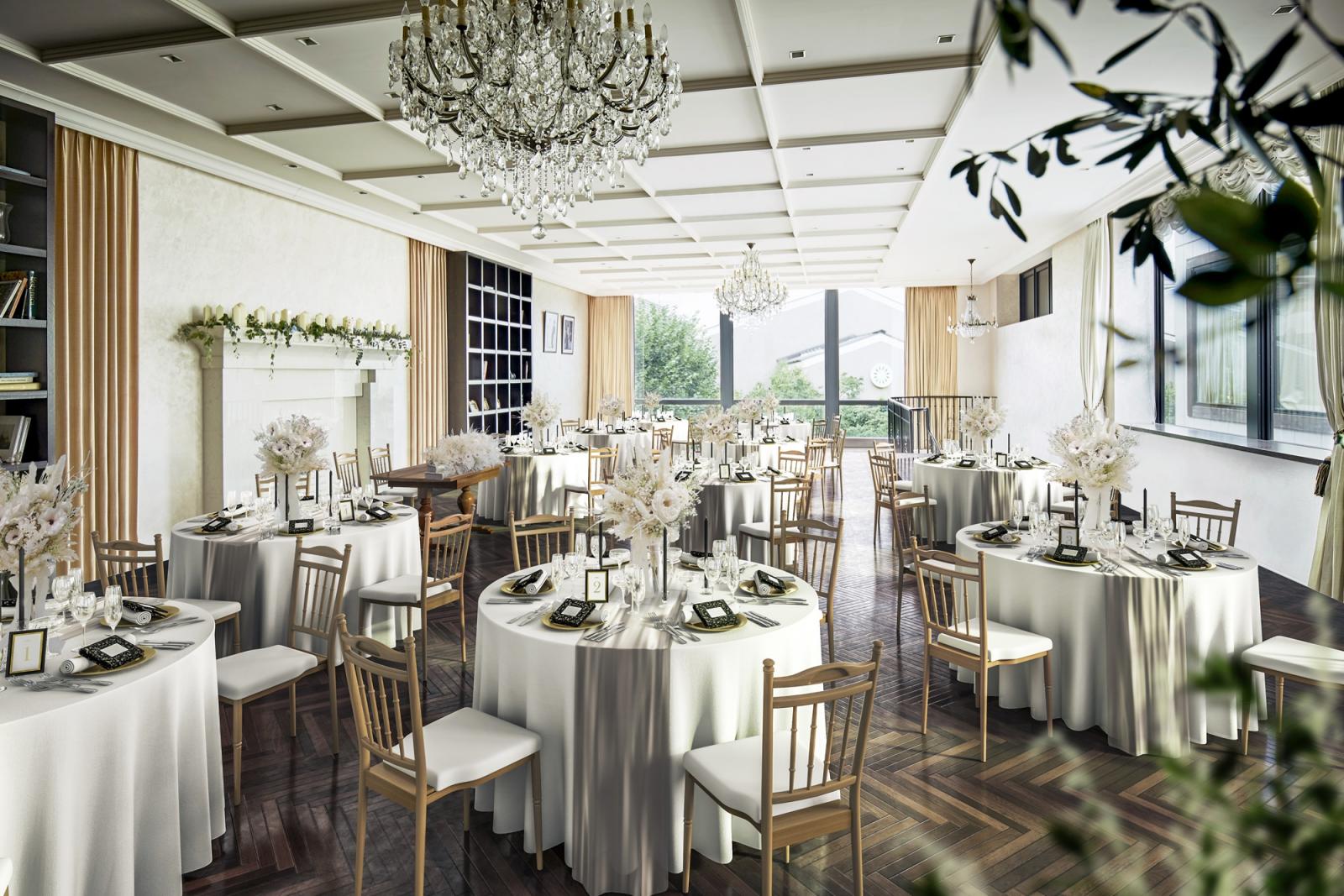 豊かな緑に覆われたガーデンは、都心にいることを感じさせない非日常さがゲストとの特別な時間を演出する