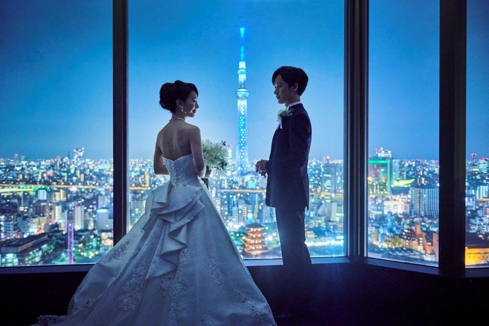 その名の通り美しい景色を望む会場はビューホテルでも一番人気