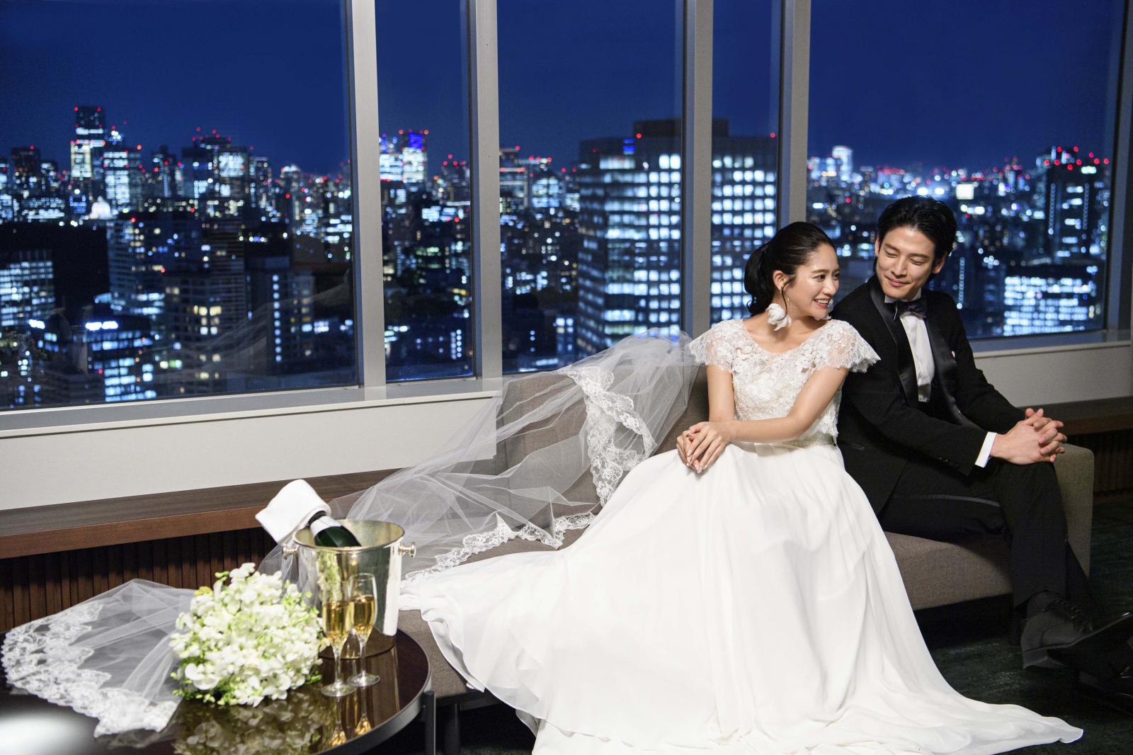 挙式後はお部屋でゆったりと思い出を語り合ってください