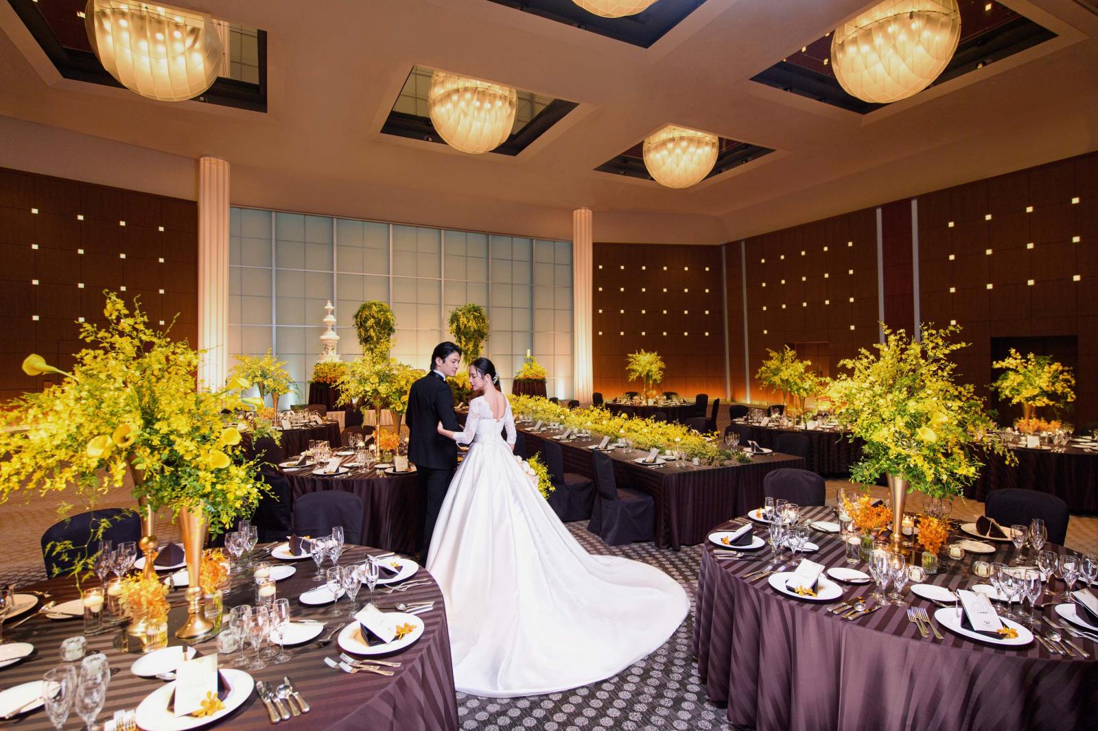 宇宙をイメージした東京ドームホテルメインバンケット「天空」