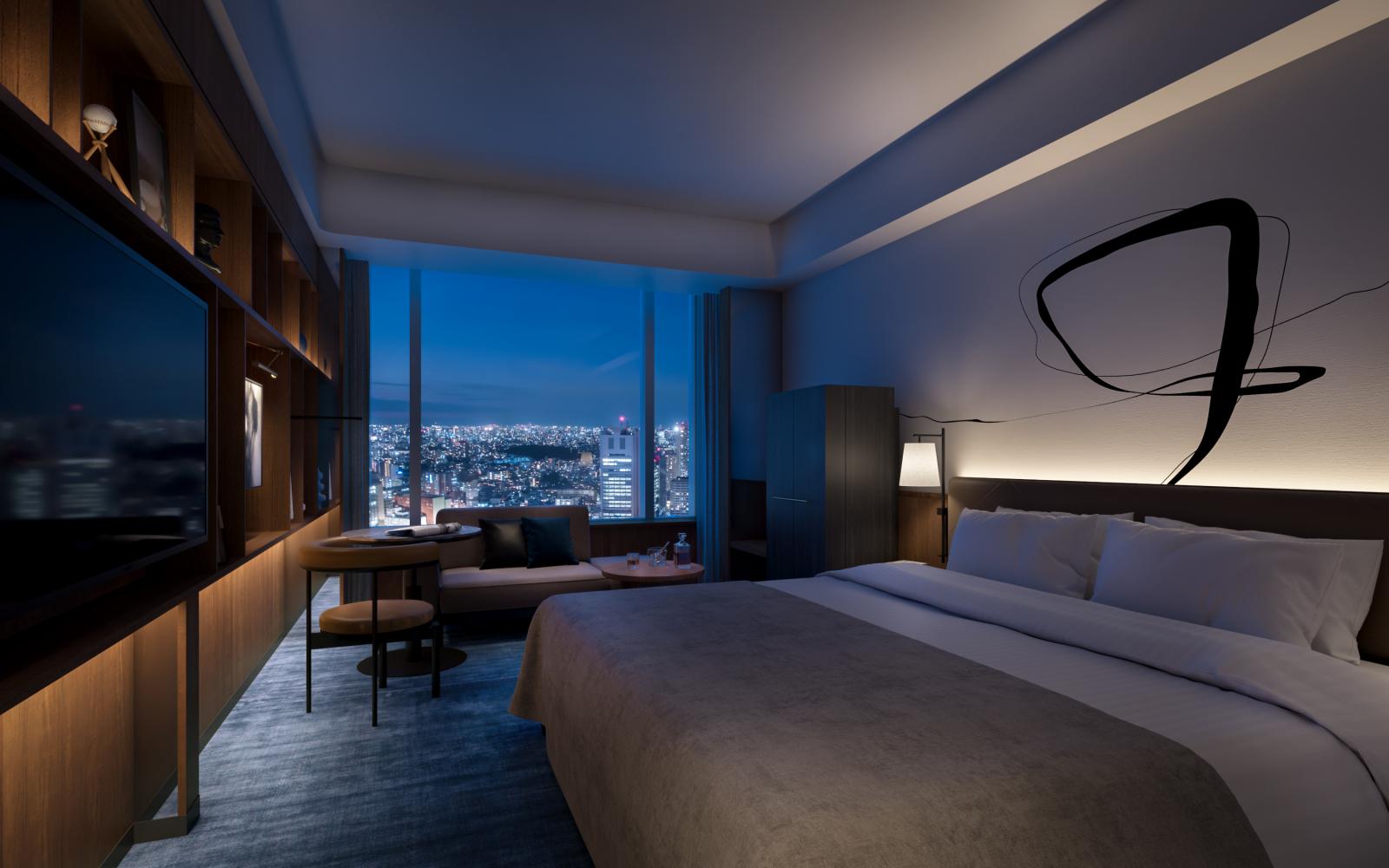 高層階に位置するプレミアムフロア。超高層からの眺望とともに最上のくつろぎをお楽しみいただけます。