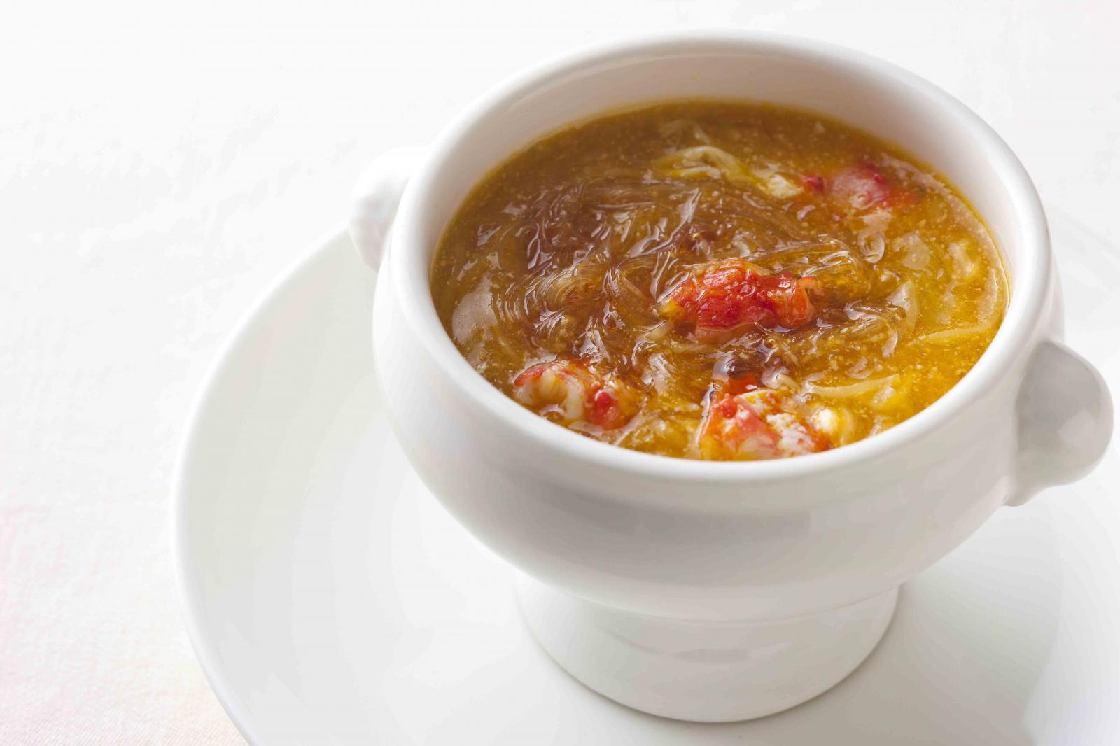 とろりと優しい、鱈場蟹とふかひれのマリアージュスープ