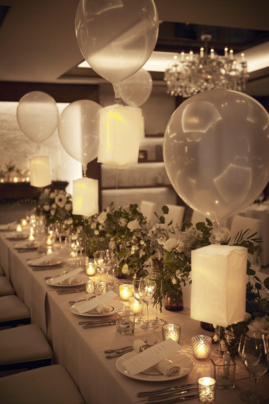 デイタイムでもキャンドルやランタンのコーディネイトが映える