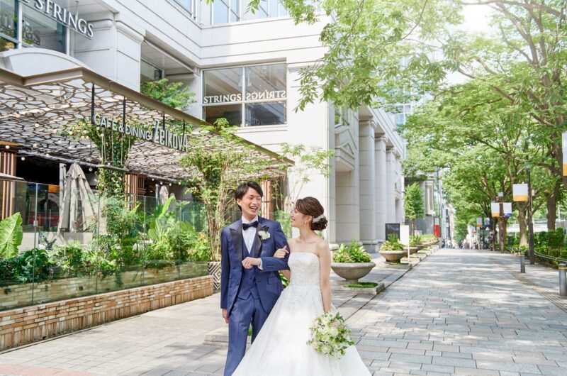 表参道のシンボルとも言える美しい並木道がゲストをお出迎え。駅直結なので遠方ゲストも安心。