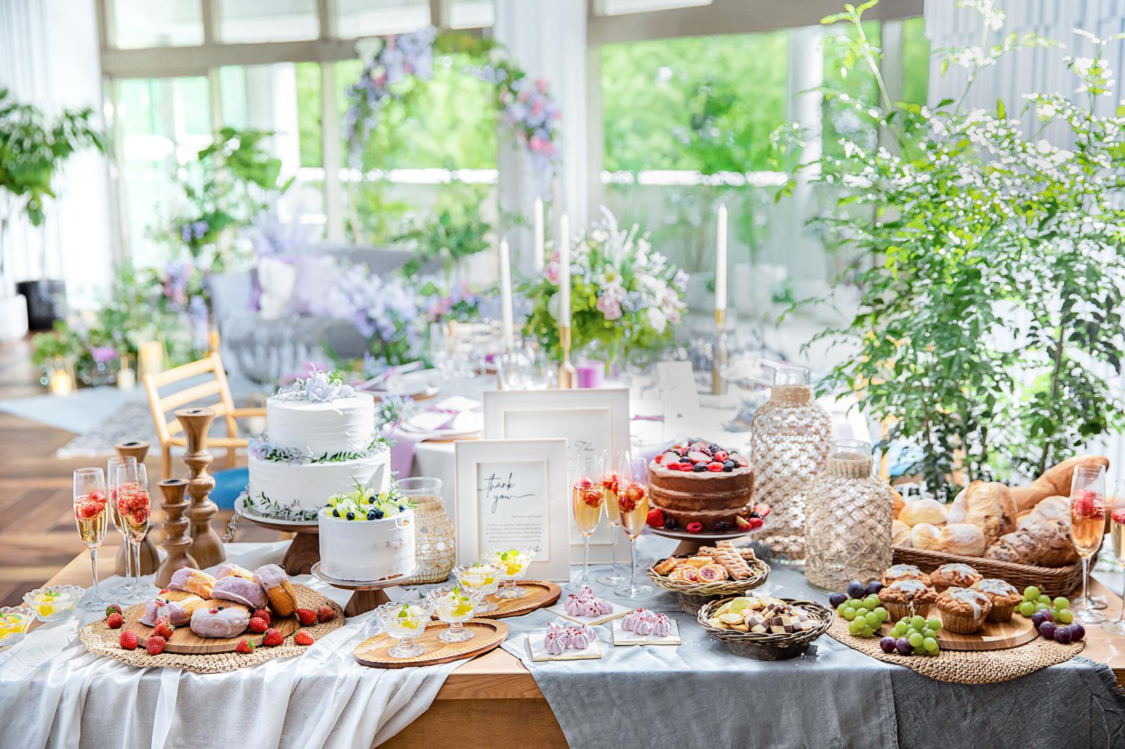 おふたりのこだわりを埋め込んだデザートビュッフェ