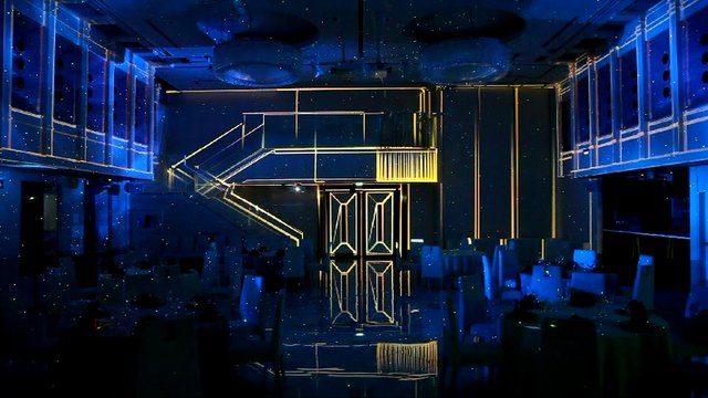 【プロジェクションマッピング】高い天井と広い空間を活かした、ダイナミックに動く映像演出