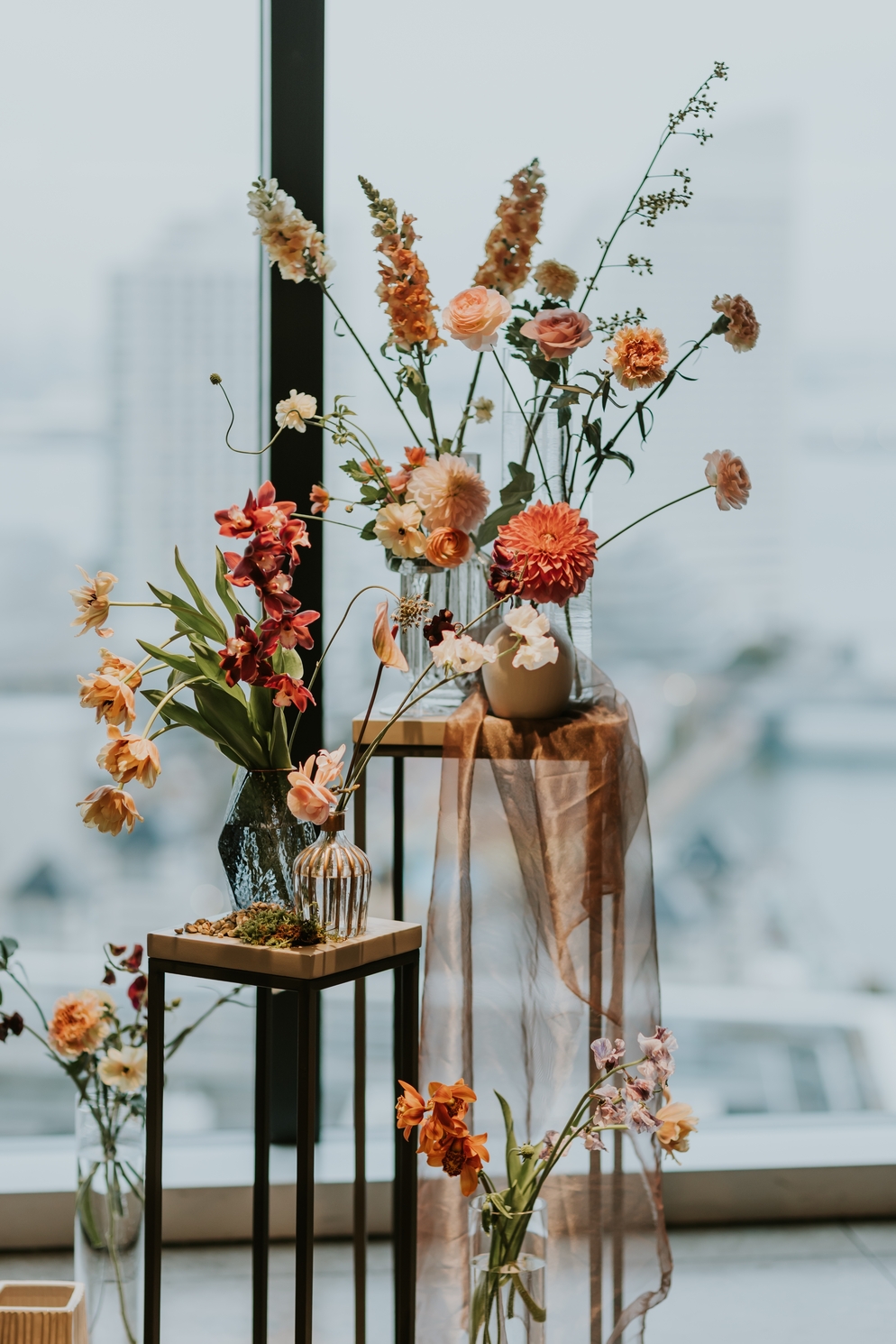フラワーコーディネートと創り上げたおふたりこだわりのお花たち
