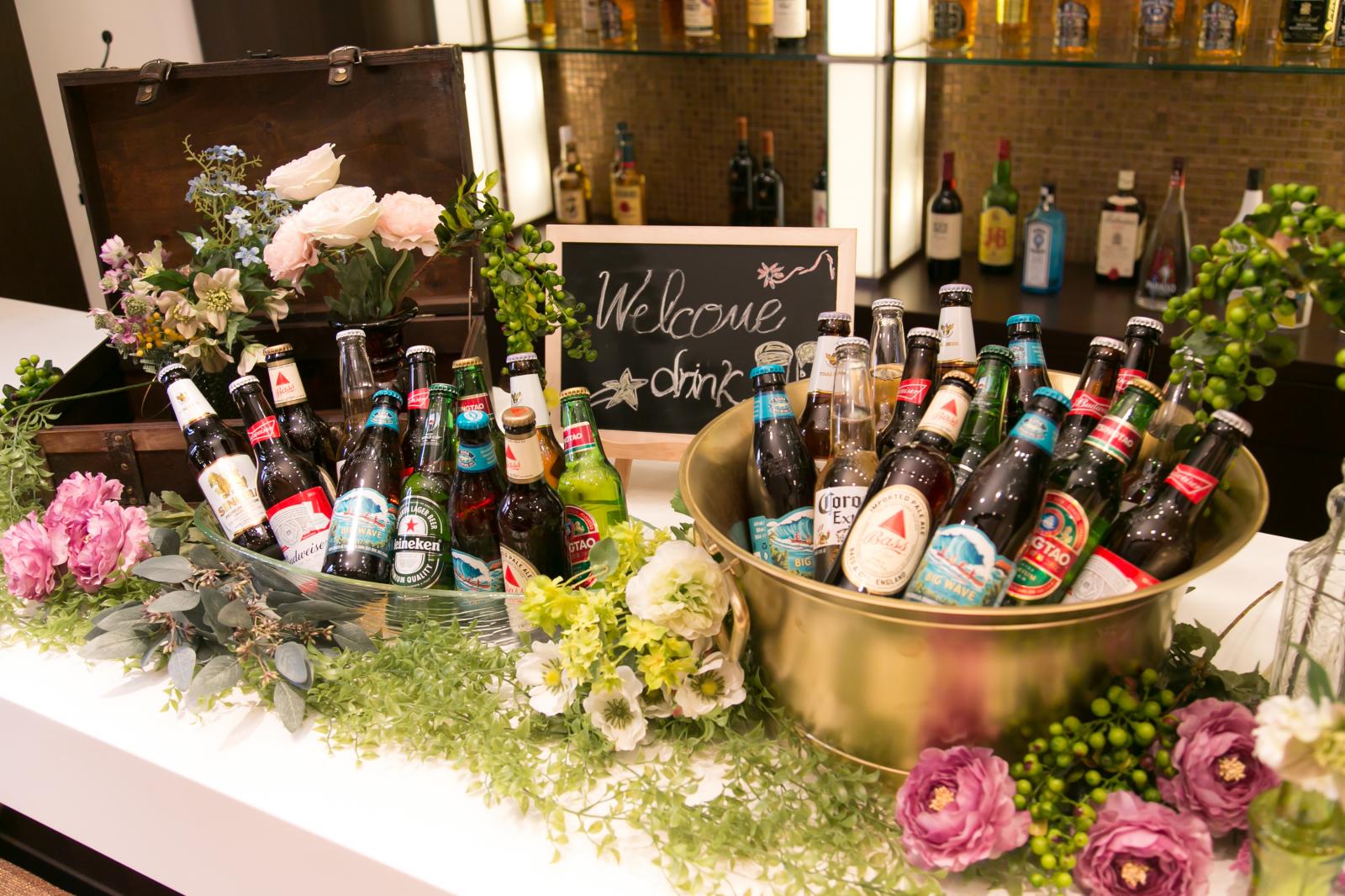 「　世界のビール　」待合室に世界のビールを置いておもてなし♪