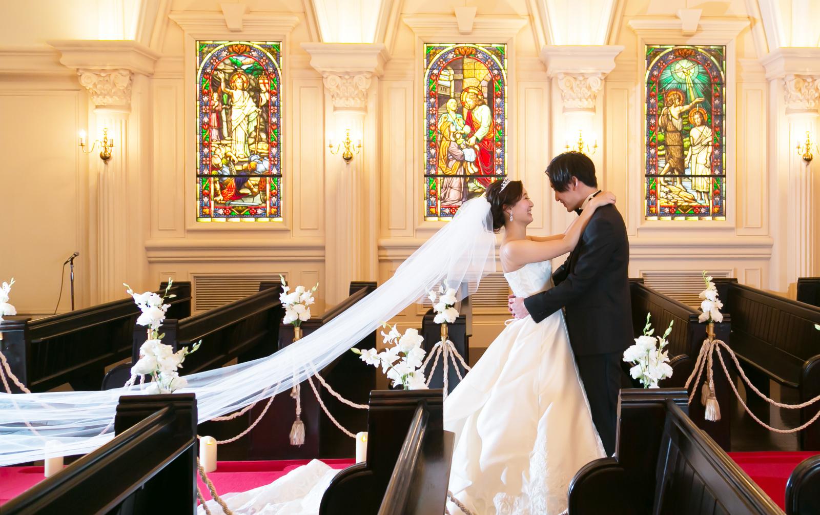 教会内で前撮りも可能！！