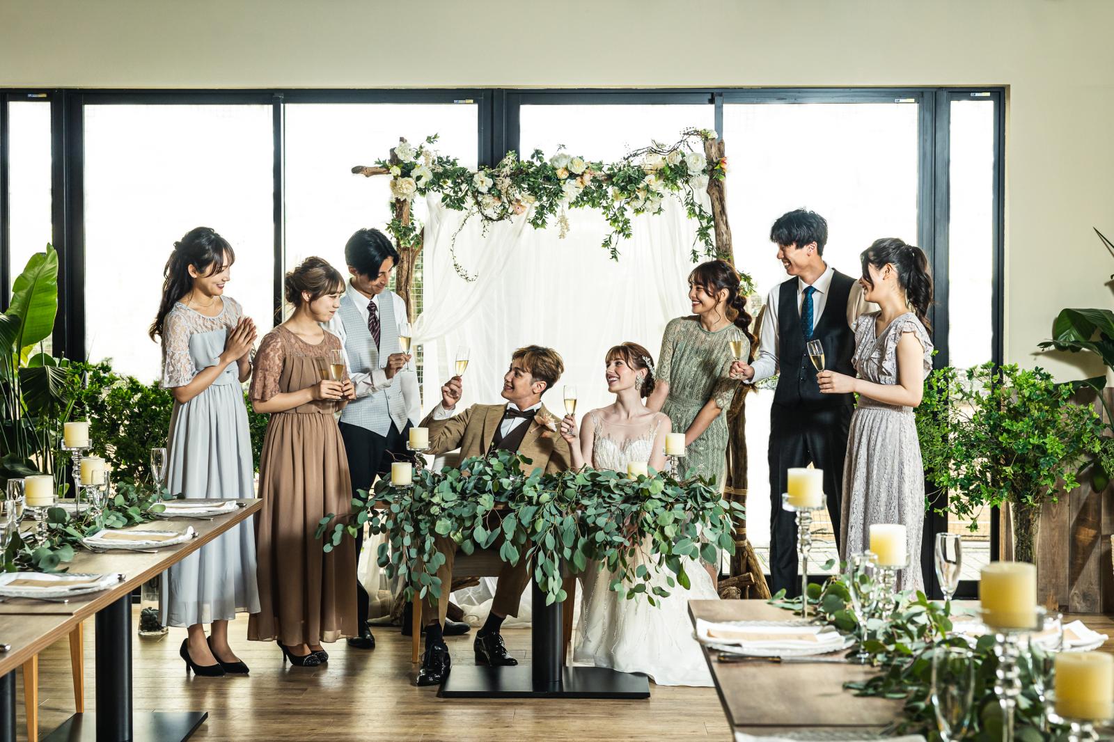 気軽なお披露目パーティーからしっかり会食まで、ラ チッタデッラのレストランからお二人のスタイルにぴったりなレストランをお選びいただけます。立食も着席も自由にアレンジ！