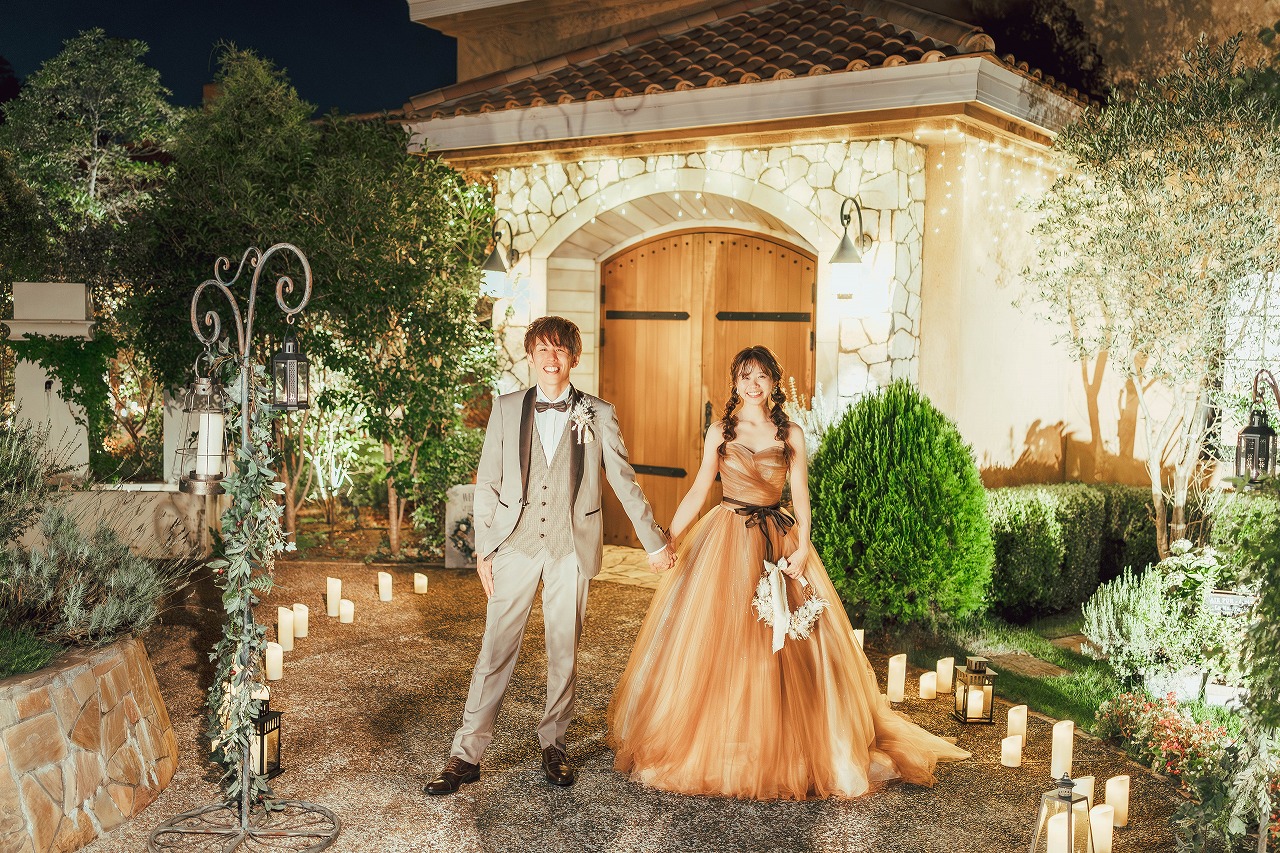 お開き後はライトアップされたガーデンの撮影も◎