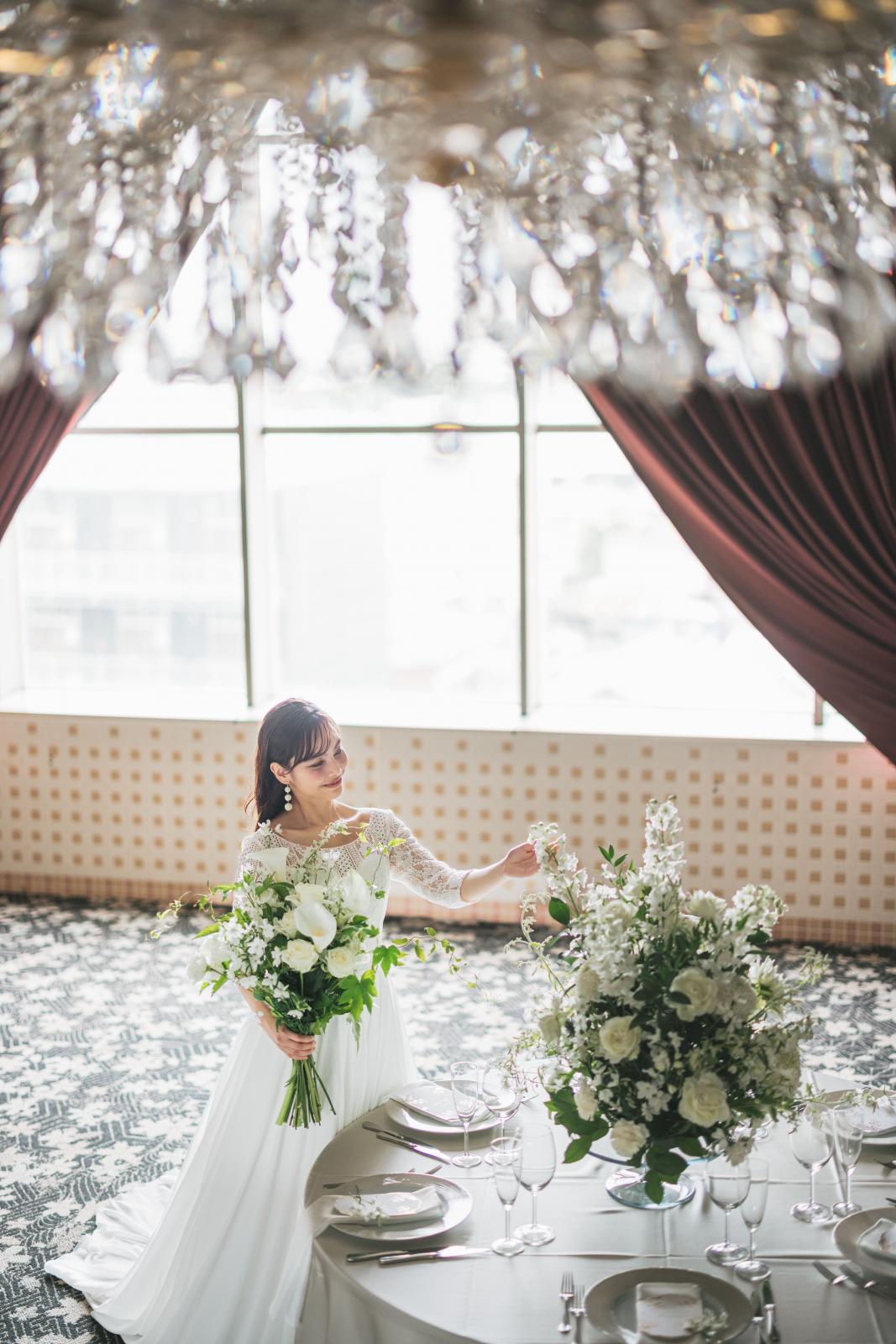 暖かみのあるブラウン調のメインバンケット