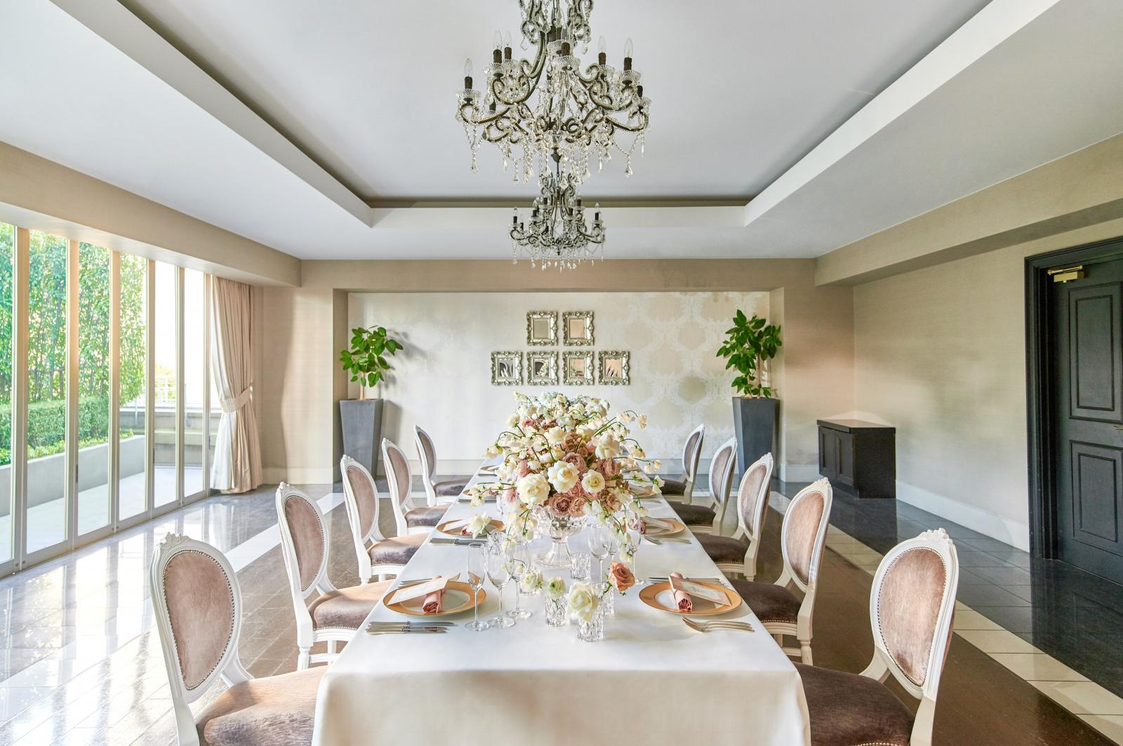 プライベートテラス付の「キャトルセゾン」は32名収容