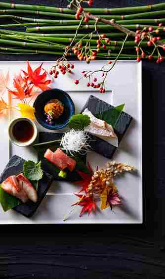 和フレンチだけでなく、料理長が創り上げる和懐石は目にも美しく幅広いゲストに愛されている