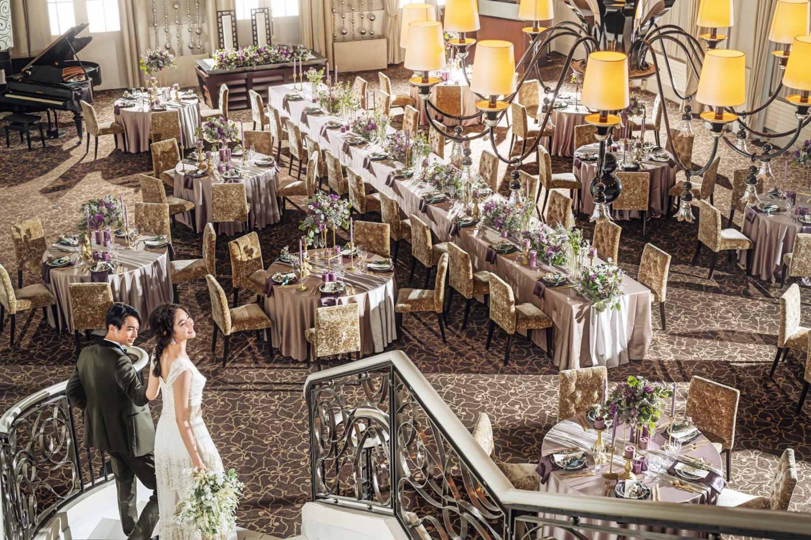 憧れの階段からの入場が叶う