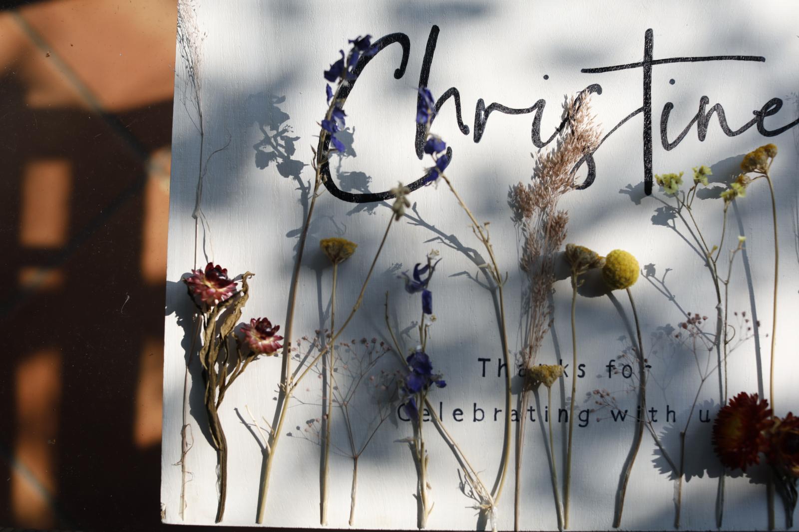 人気のドライフラワーを使ったウェルカムボード