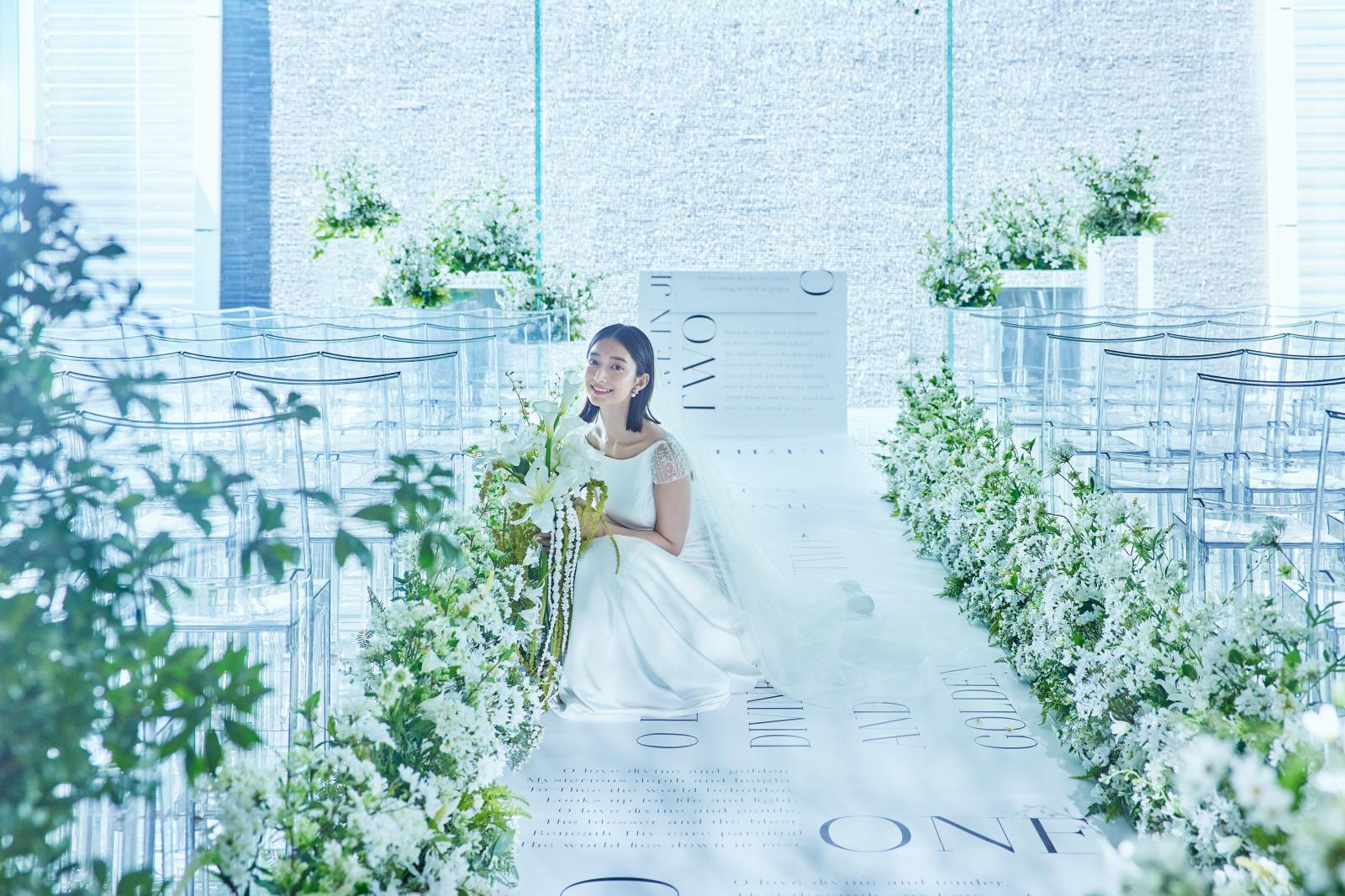 どこにいても自然光が花嫁を一層美しく彩る