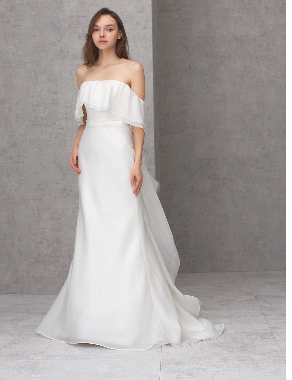 ソフトチュールマーメイドラインのドレス