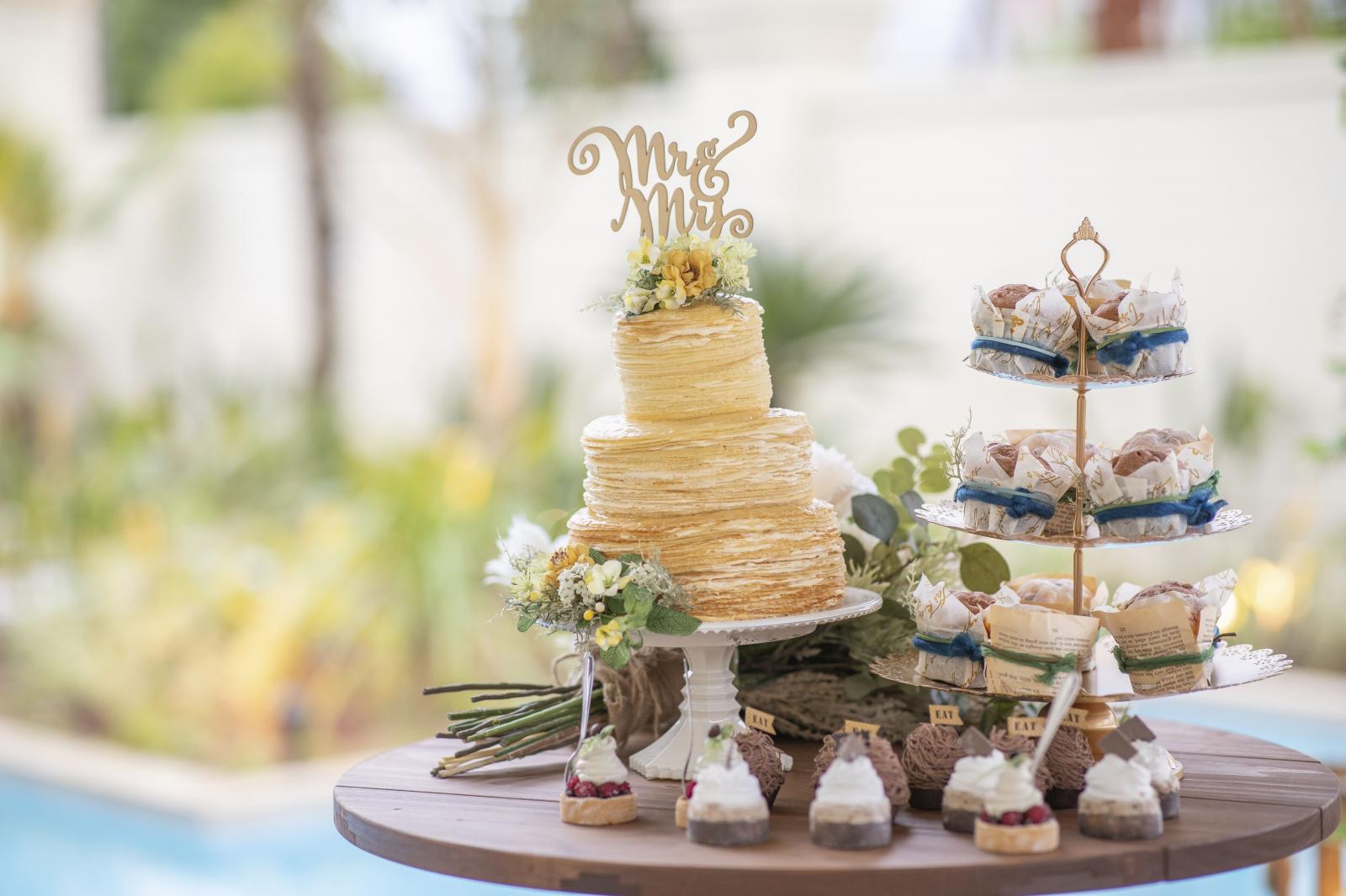 見た目にもこだわったデザートはコーディネートの一部に