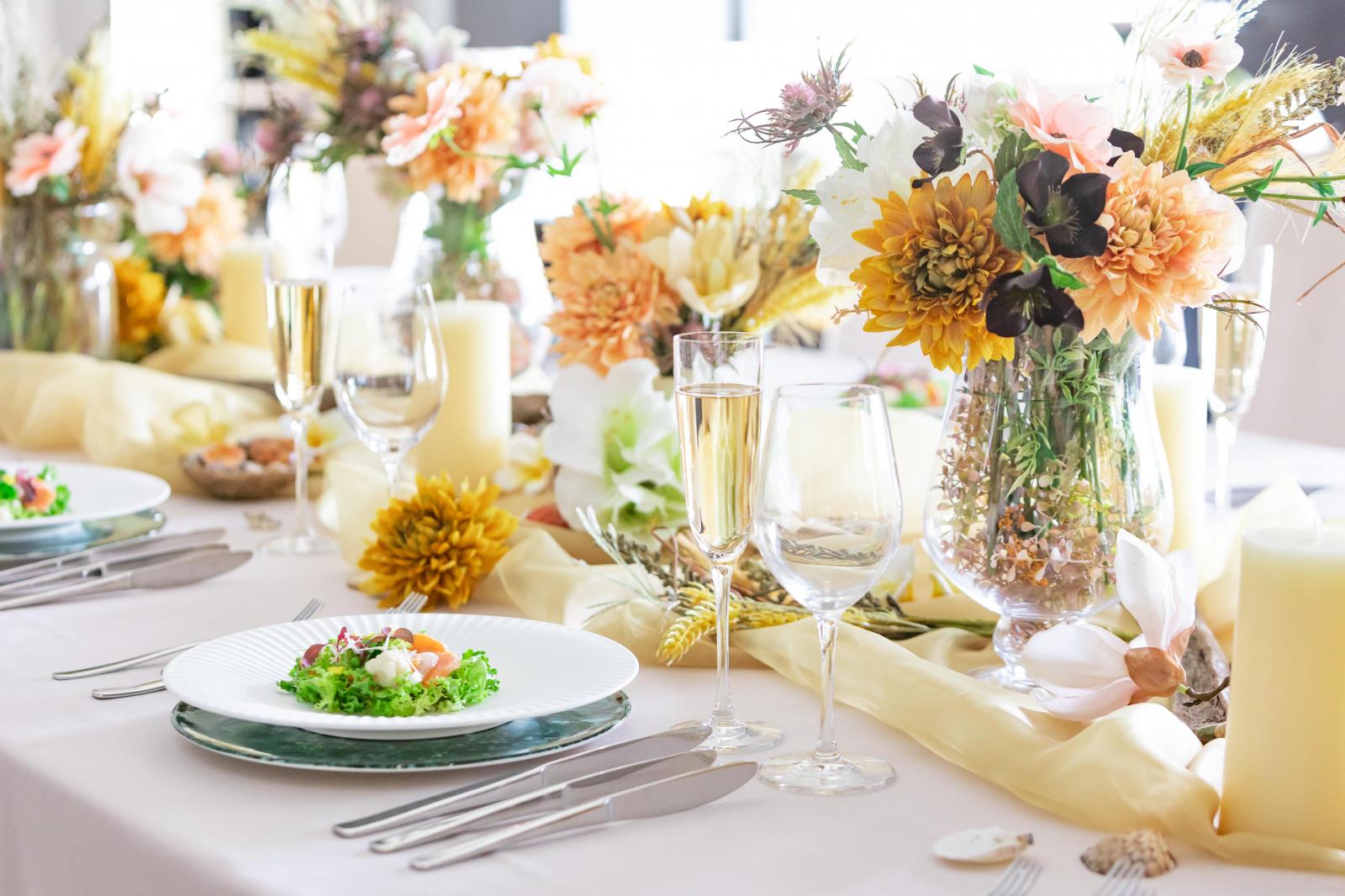 旬の食材をふんだんに使ったお料理でゲストの皆様をおもてなし♪