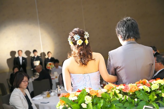 1/3スペースを使用した会場は、40名前後のアットホームな宴会におすすめ。