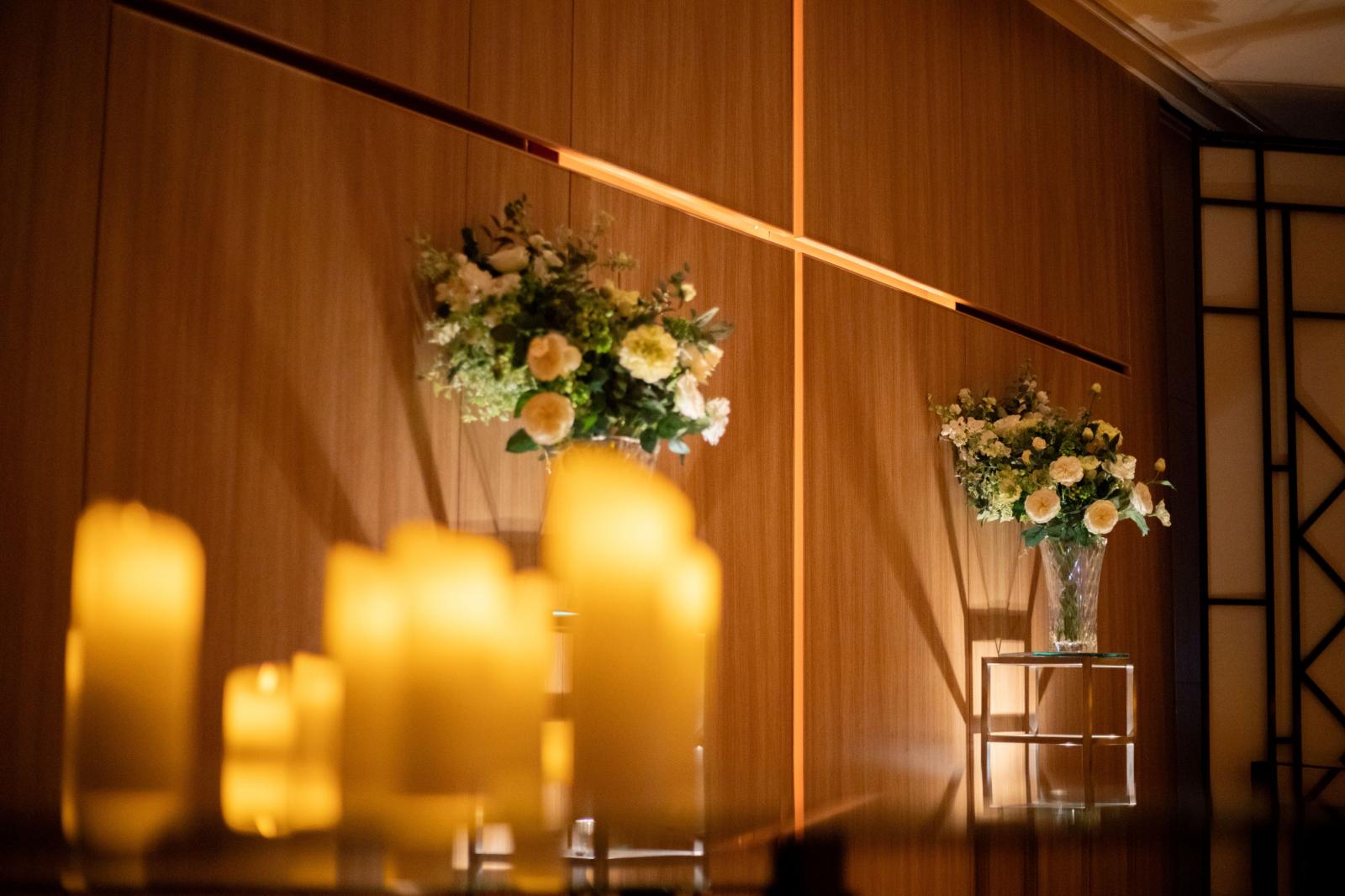 キャンドルのあたたかい光がお二人を包みます