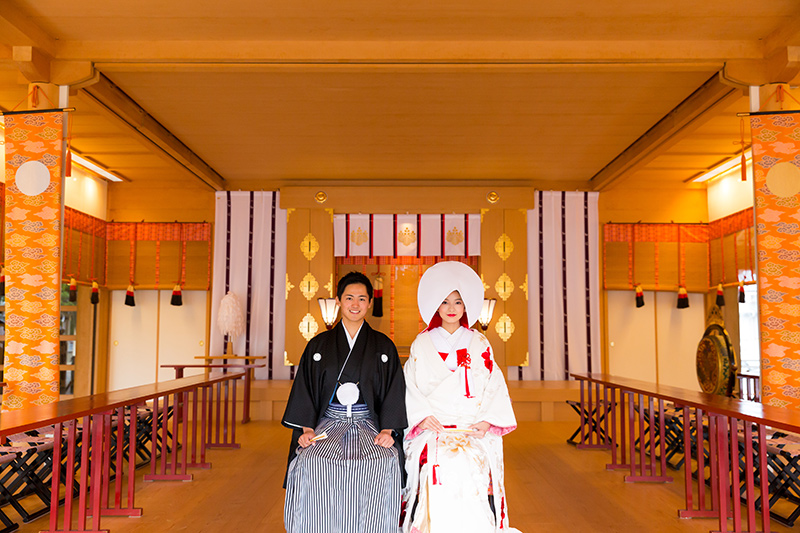 挙式会場：神楽殿内