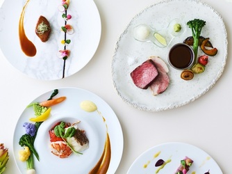 三重の食材を使用し、目でも楽しめる鮮やかなコース料理