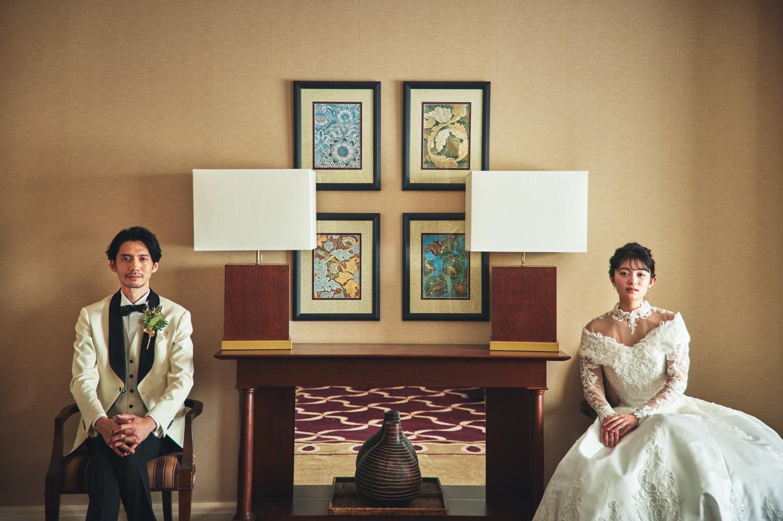 大切な一日のはじまりはロイヤルスイートルーム内のゆったりとしたお支度スペースで