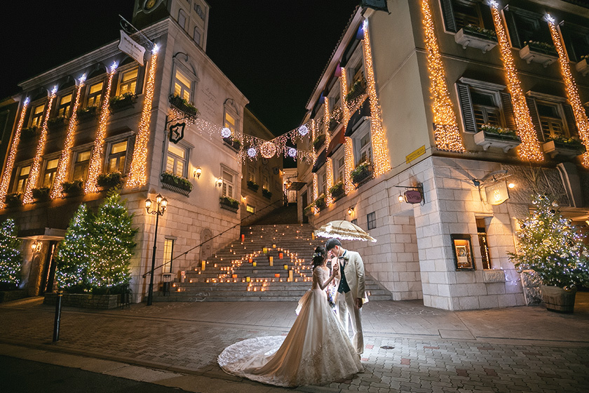 クリスマスイルミネーションのフォトは大人気