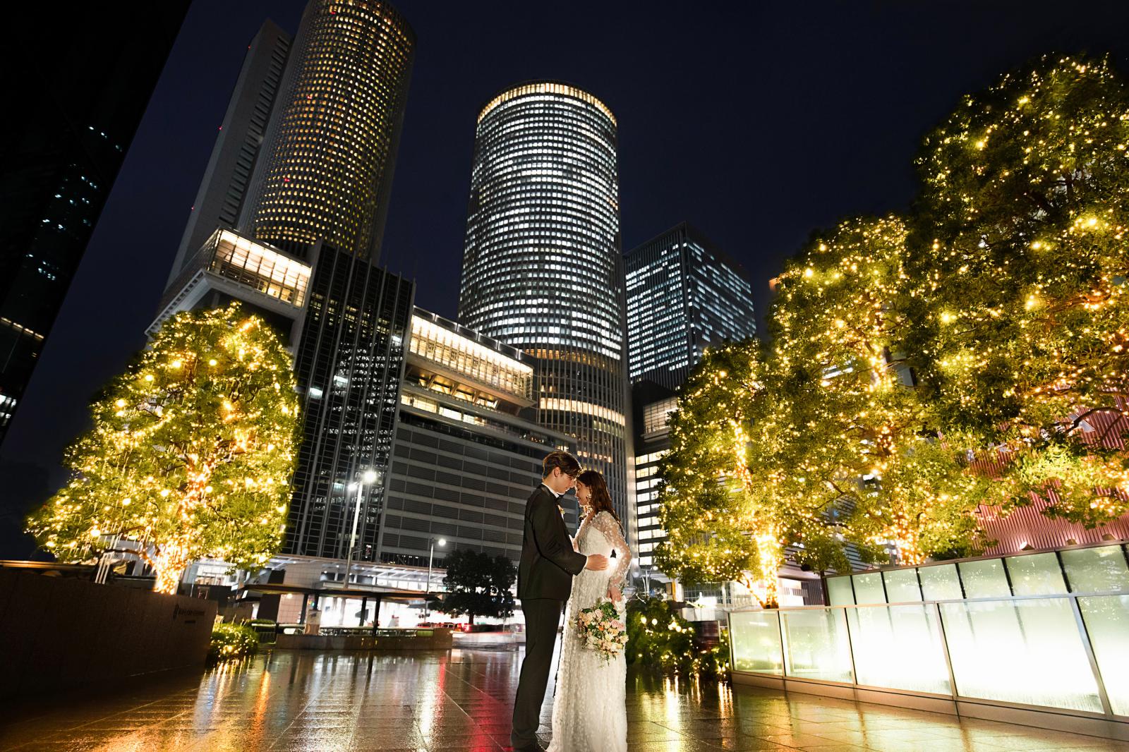 名古屋駅から徒歩4分の抜群立地だから、結婚式前後にロケーションフォトを残すこともできる！