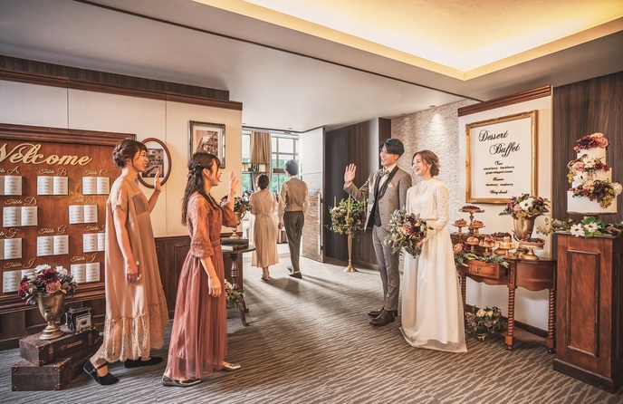 親しい方たちとシンプルに結婚式をしたい。そんな方にもおすすめなのがベルアンジュール！お庭付きのあたたかな会場で過ごす時間は寛ぎの空間。