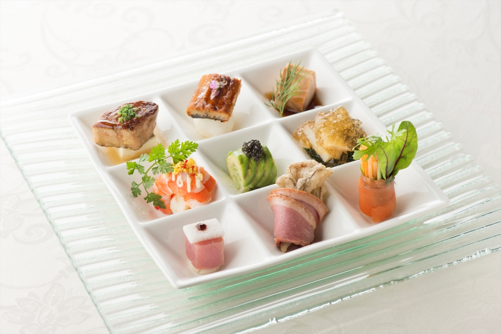 【山の幸・海原の恵・九種彩々】様々な食材を使った前菜の盛り合わせがethicaのスペシャリテ！
