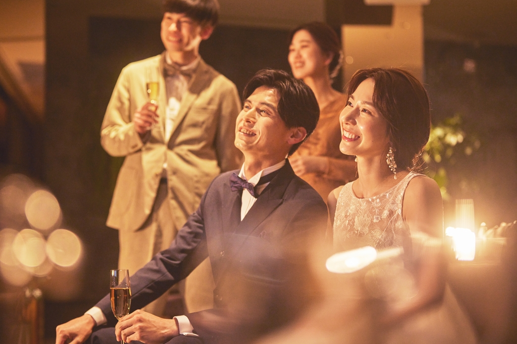 ナイトタイムのおふたりの姿も記念に残して