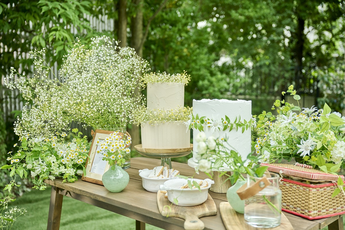 お花屋さんとのお打合せがあるからこそお花をいかしたウェディングケーキも叶えられる！