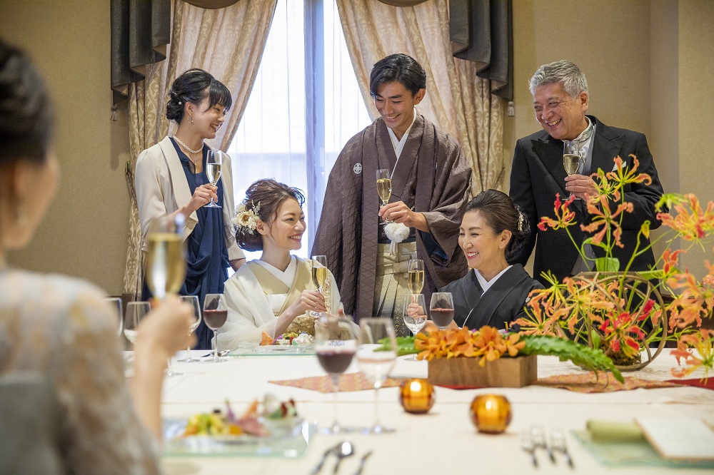 プライベート感満載の会食会場