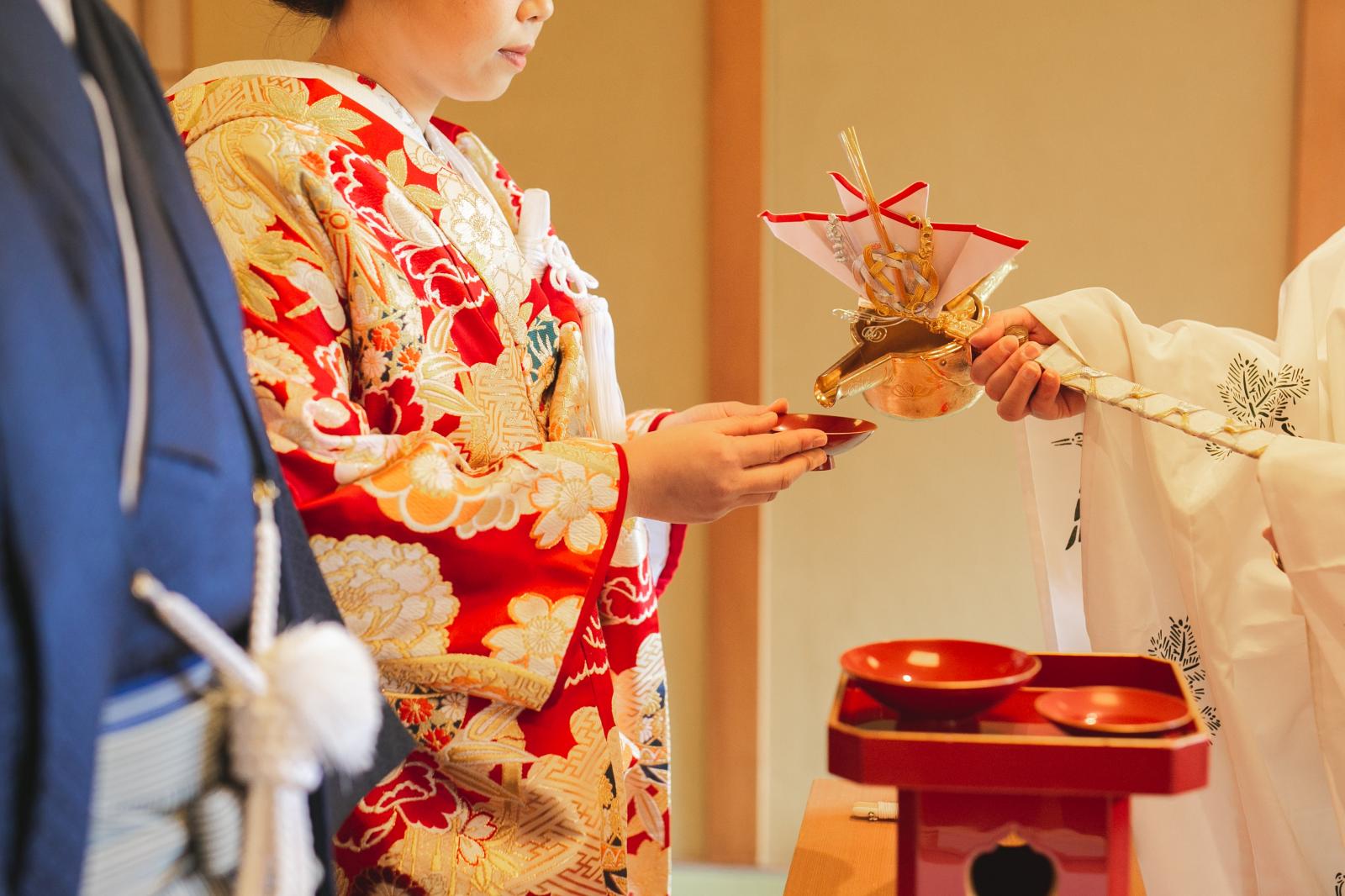 盃を交わすごとに結婚をかみしめられる
