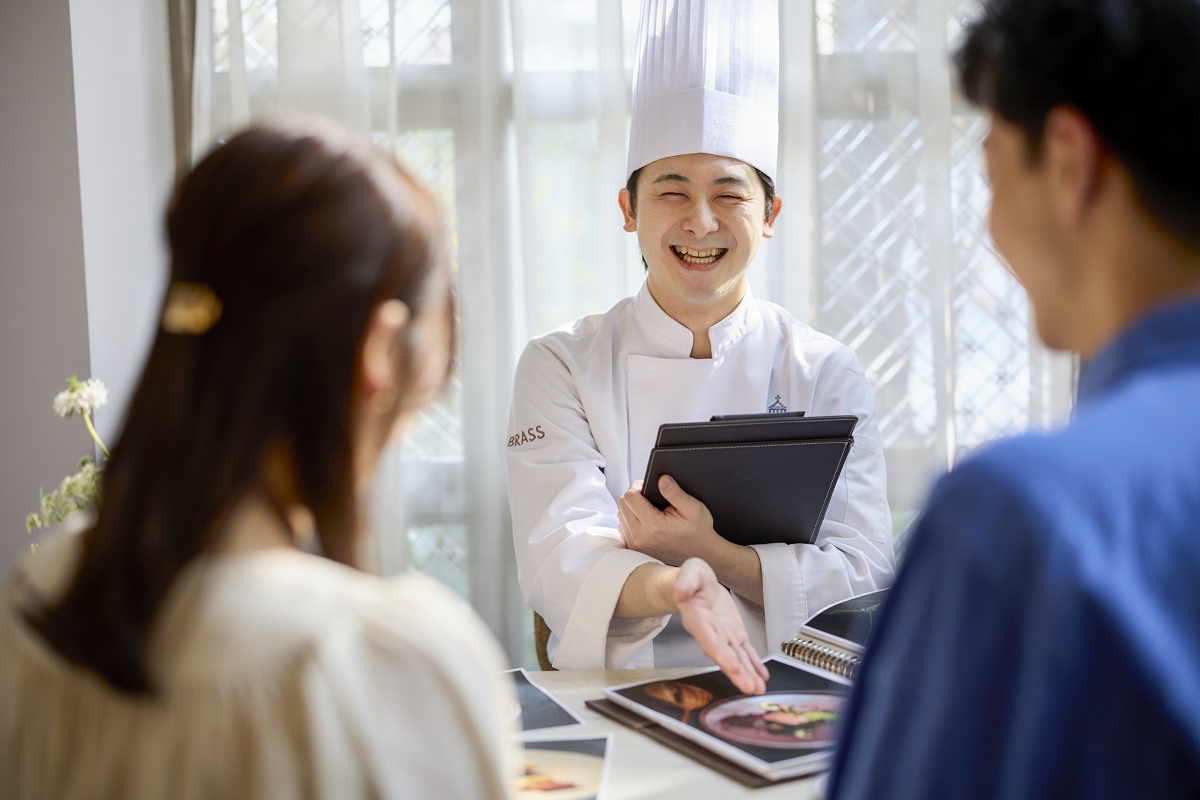お料理は直接シェフとのお打ち合わせが可能！おふたりのご要望をいつでも届けてください♪