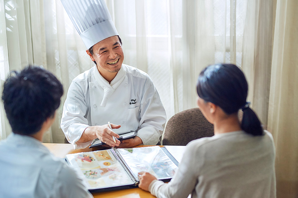 お料理にこだわりたい！そんなおふたりも安心のシェフとのお打合せも♪