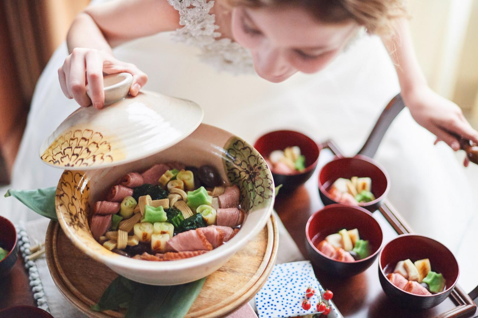 おふたりのご出身地のお料理や思い出のお料理など、オーダーメイドでコース料理のカスタマイズも可能