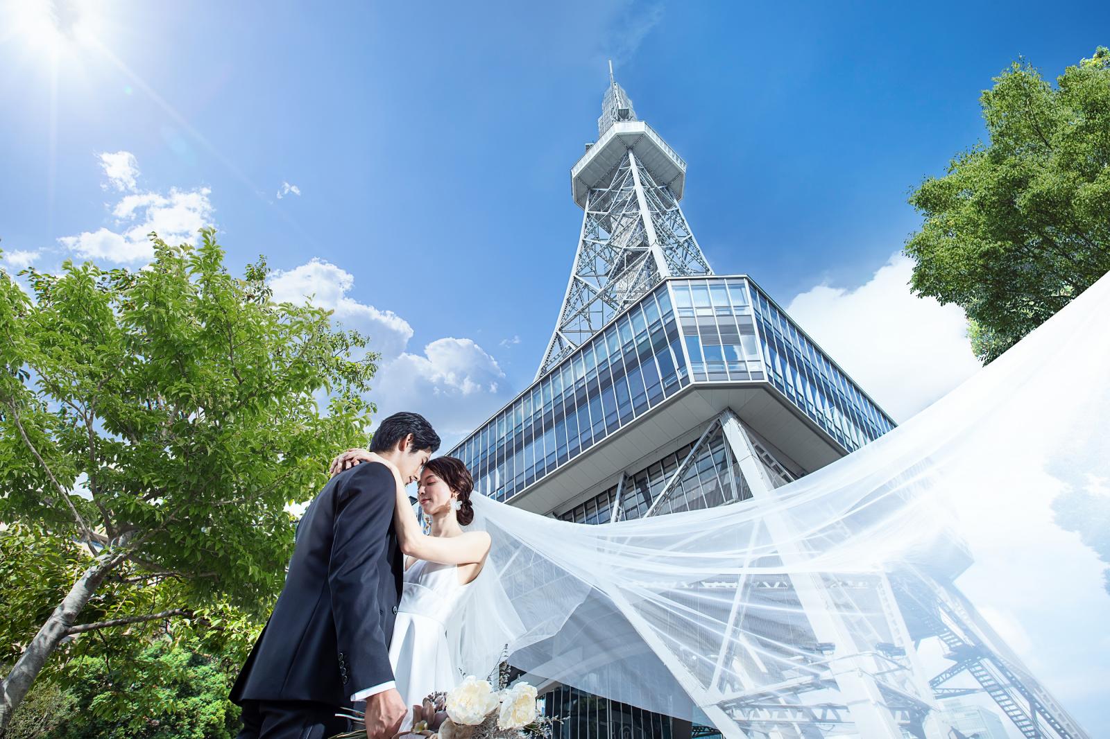 名古屋の街並みや眺望を愉しむことができるナイトウェディング
