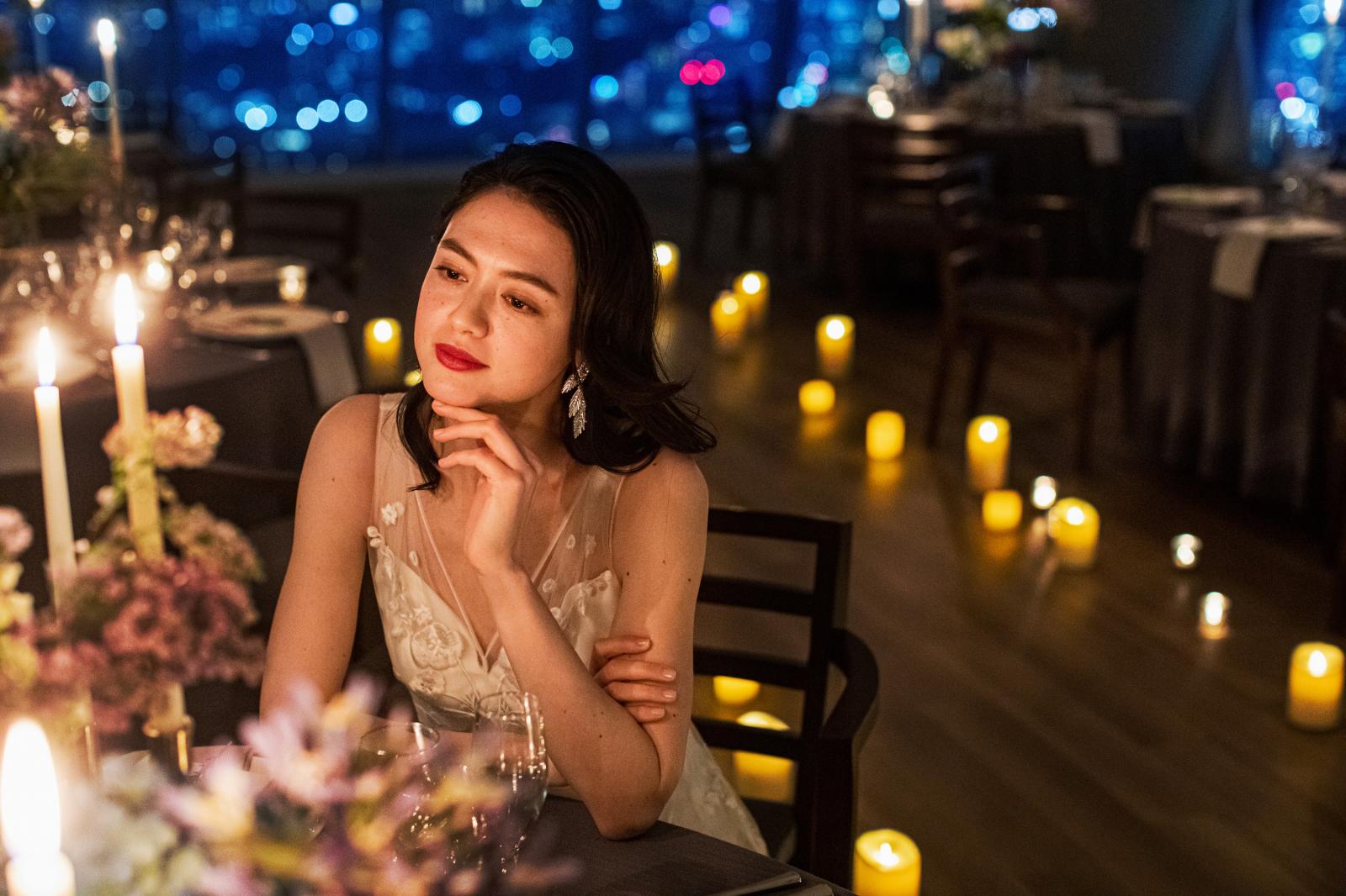 キャンドルの煌めきや夜景がゲストの皆様へのおもてなしと感動に繋がる時間