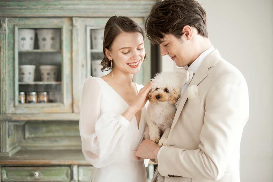 ペットとの結婚式やフォトウェディングが叶う。館内貸切で過ごせるから安心
