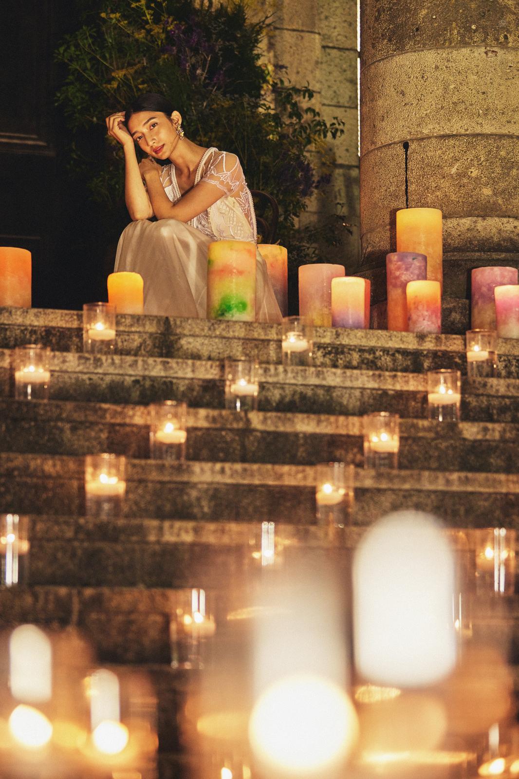 キャンドルを灯してより幻想的な雰囲気に