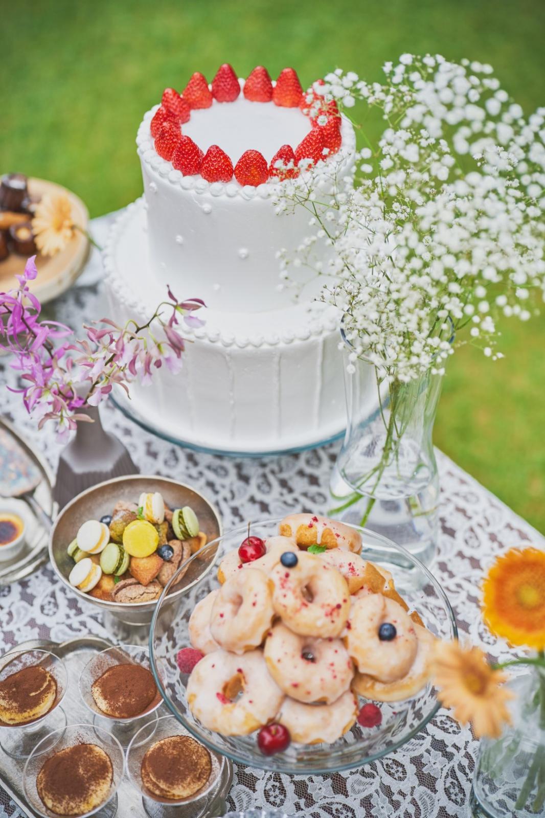 生地やクリームなど、手作りにこだわった自家製デザート！