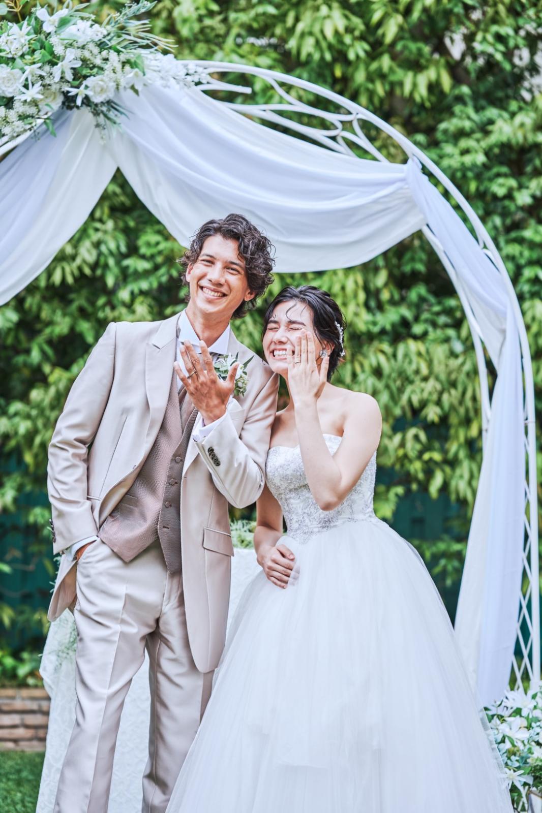 本物の異人館と緑溢れるガーデン、青空まで貸切って開放感あるセレモニー