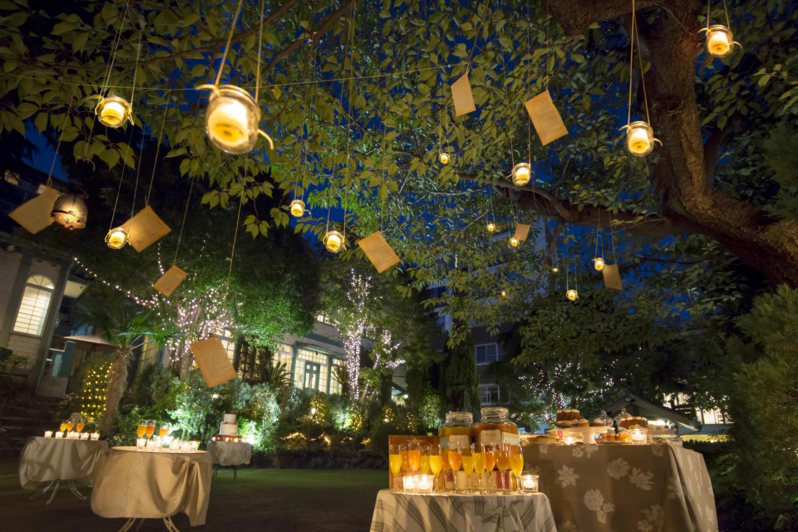 ライトアップ&キャンドルでコーディネート